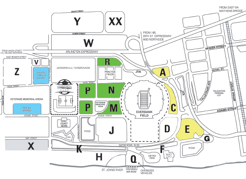 jacksonville stadium parking map bnhspine com everbank seating chart